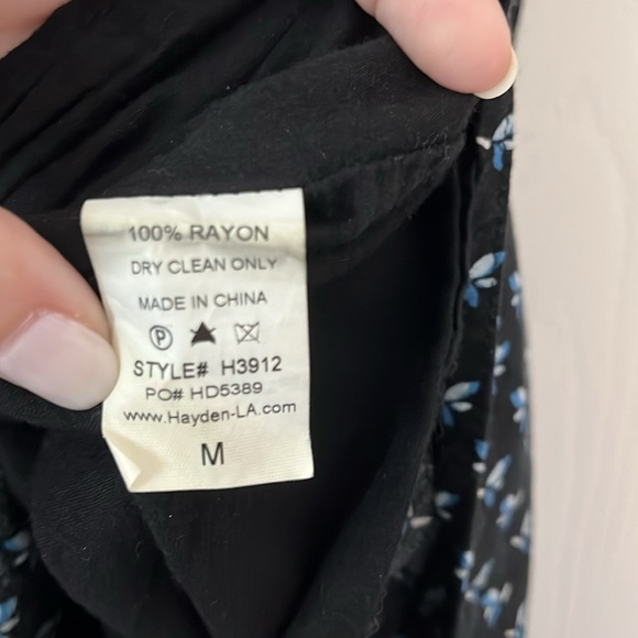 Hayden LA Navy Floral V-Neck Tiered Maxi Dress - Picture 10 of 11